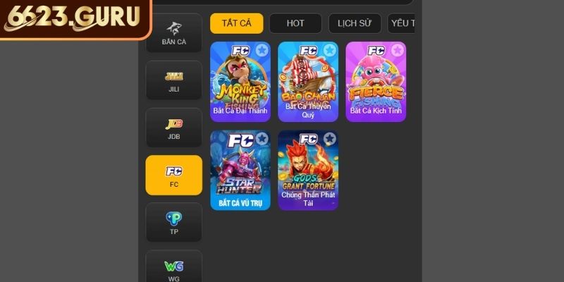 Bắn Cá FC 6623 - Khám Phá Thế Giới Đại Dương Rực Rỡ 1 Khám phá nhà cung cấp game Bắn Cá FC tại 6623