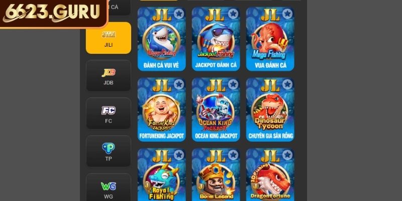 Bắn Cá JiLi 6623 - Trải Nghiệm Đổi Thưởng Hấp Dẫn Hiện Nay 1 Khái quát nhà phát hành Bắn Cá JiLi 6623