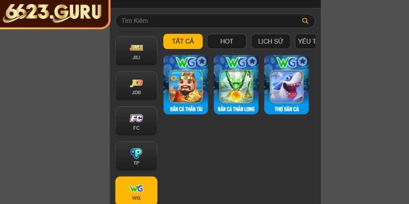 Bắn Cá WG 6623 - Thế Giới Đại Dương Đỉnh Cao, Thưởng Lớn 1 Khái quát nhà cung cấp Bắn Cá WG 6623